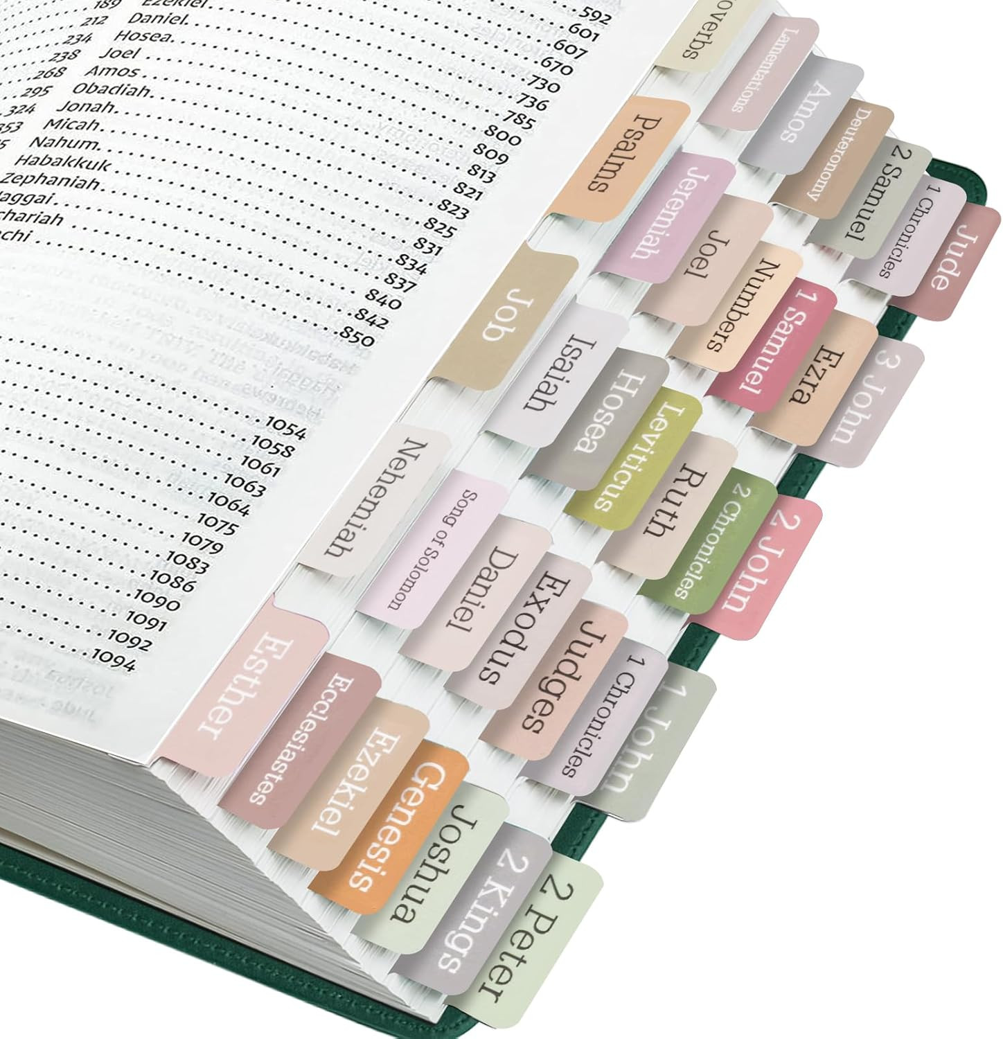 Laminated Bible Tabs,75 Tabs,Laminated Bible Index Tabs for Women and Men, Boho 
