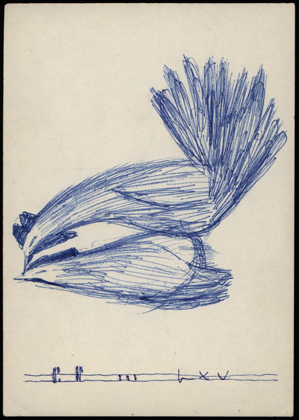 Rossig, Rooster. (1965). Signed Original Drawing.
