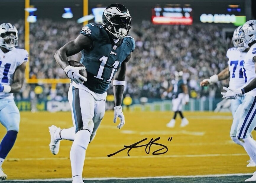 AJ Brown Phily Strut Philadelphia Eagles Football Signed RP Reprint 8X10 Photo