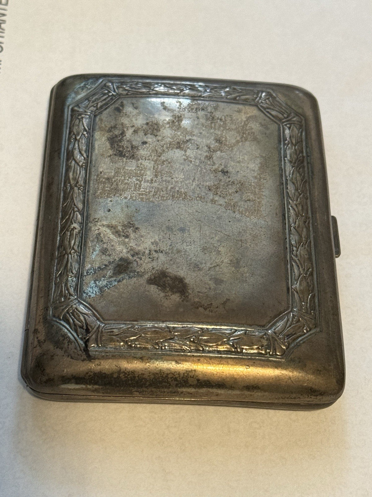 Compact Coin/Clutch/Card/Cigarette Holder   83 Gr 900 Silver Engraved 1930’s VTG
