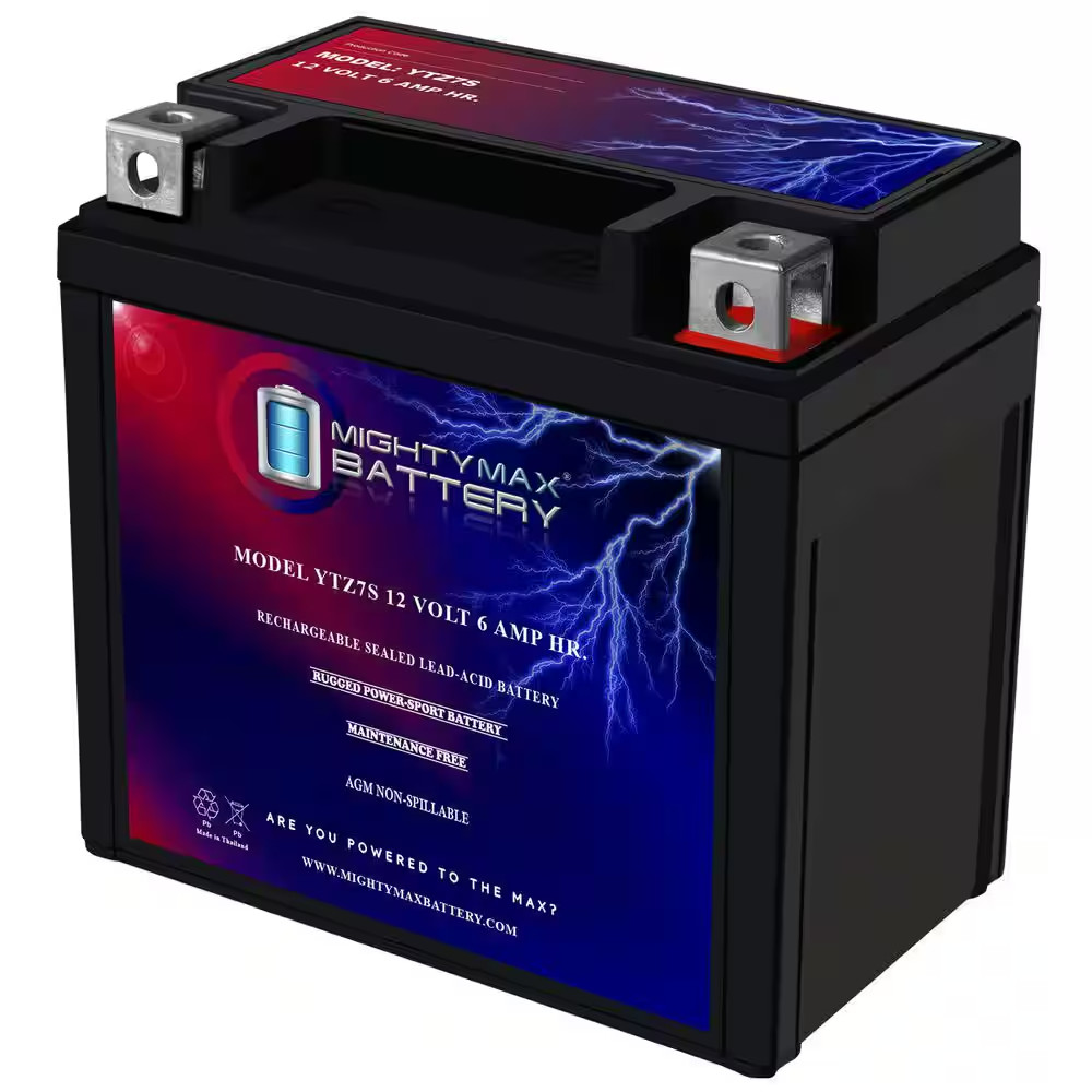 YTZ7S 12V 6AH Battery Replacement for ATV and Motorcycle