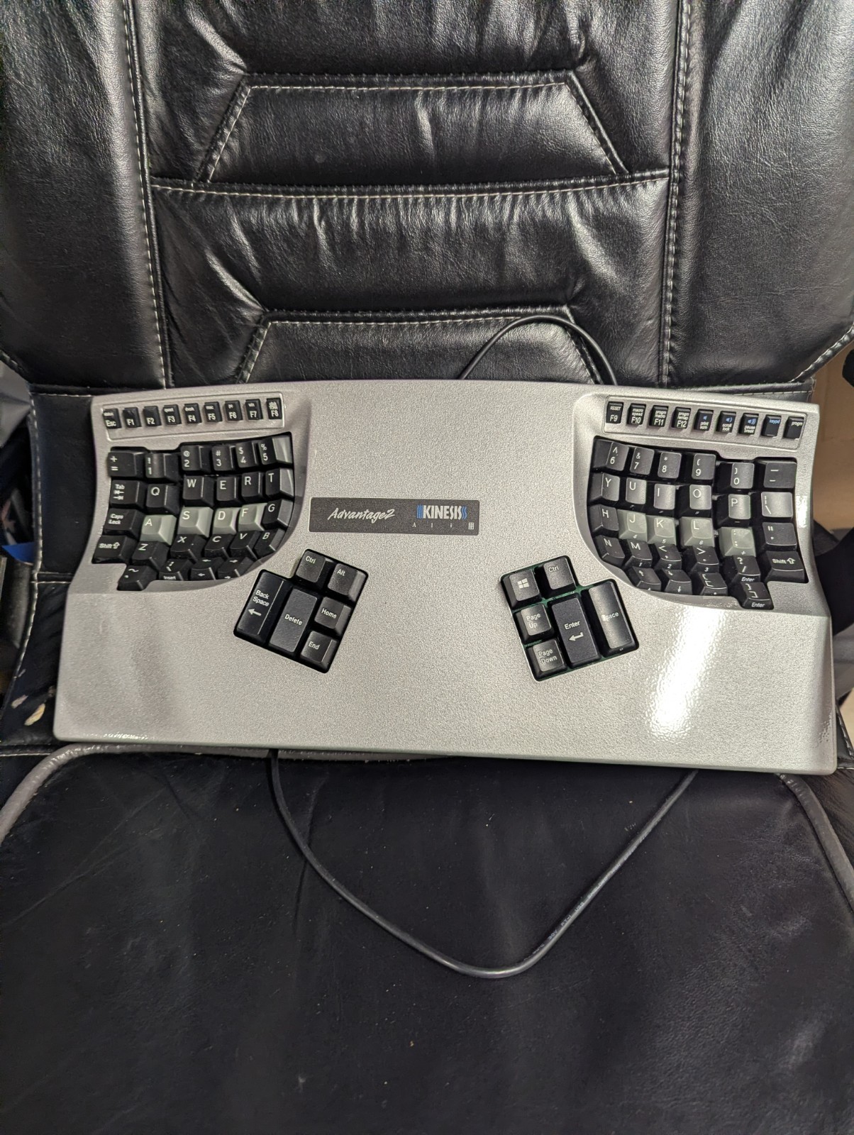 Kinesis Advantage2 KB605 USB Wired Keyboard Ergonomic SILVER