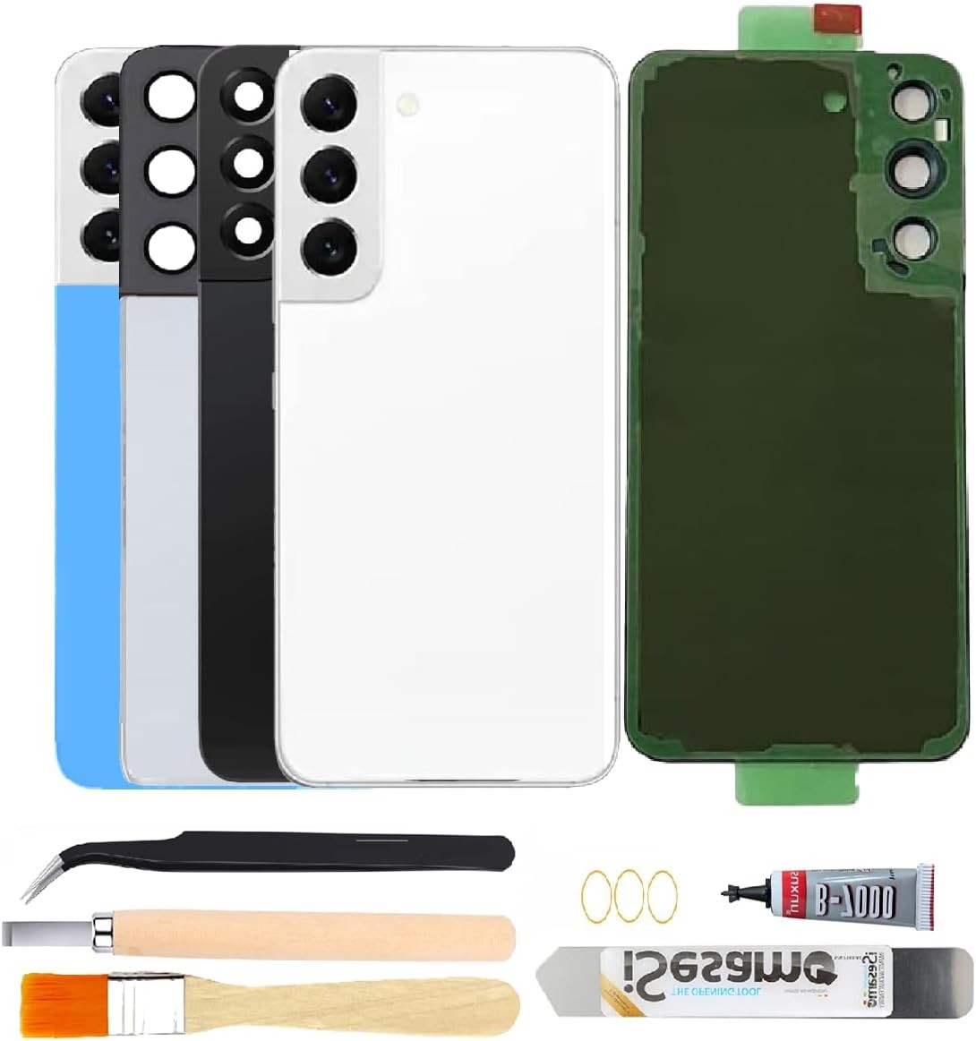 Rear Back Glass Replacement for Samsung Galaxy S22 with Camera Glass Lens