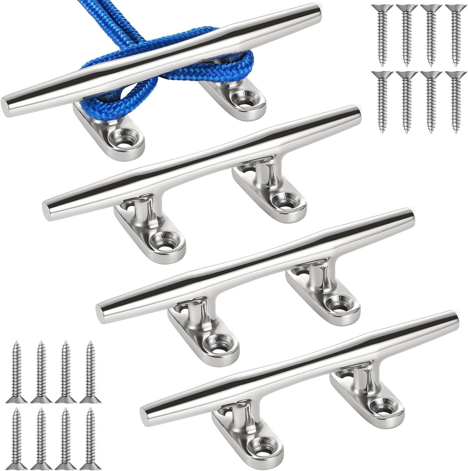 4/5/6 Inch Boat Cleat - Open Base 316 Stainless Steel Dock Cleat,Marine Cleat Ro