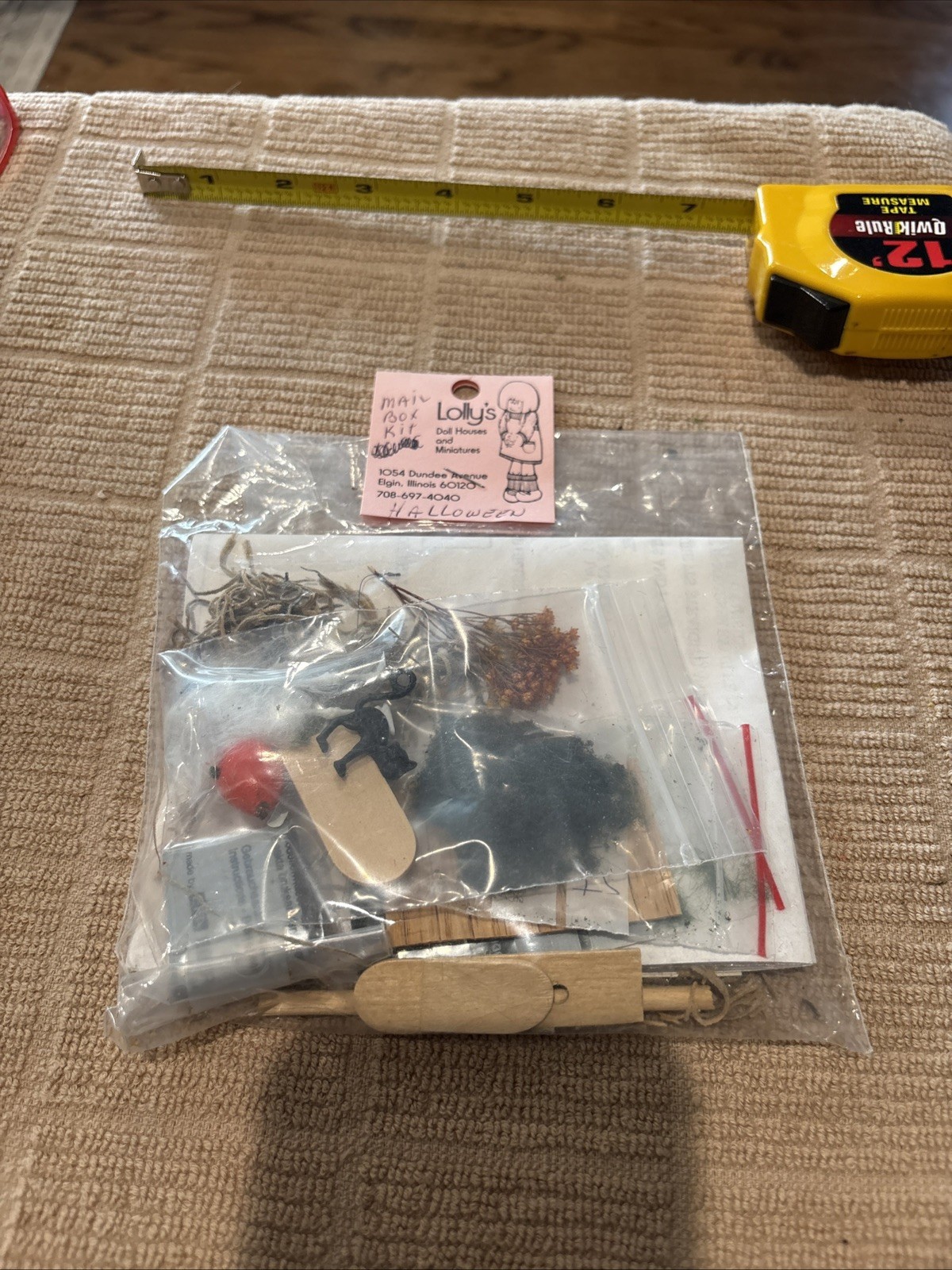 Lolly’s Halloween Spooky Craft DIY Miniature Mail Box Kit - 1:12 Dollhouse