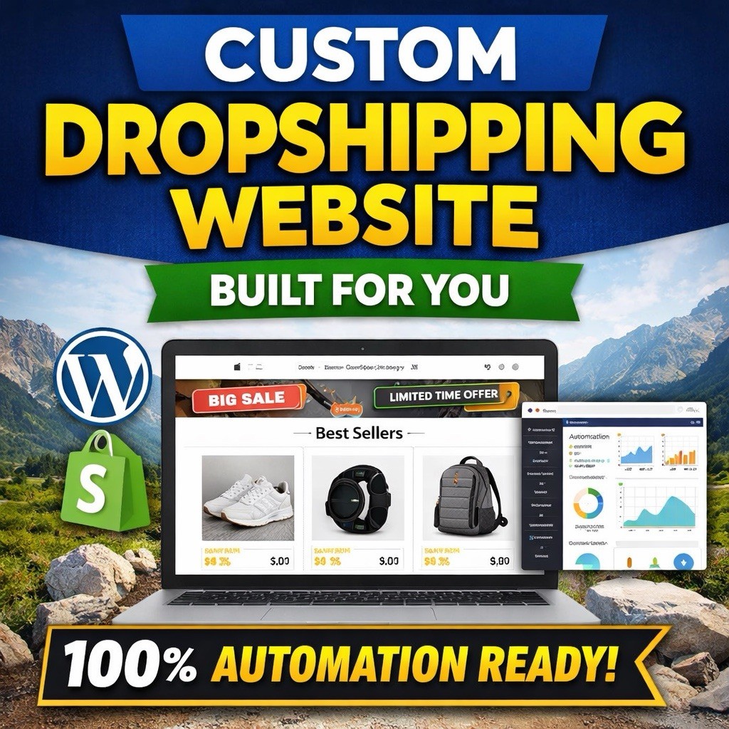 Custom Dropshipping Website Setup | WordPress, Shopify & Automation Tools