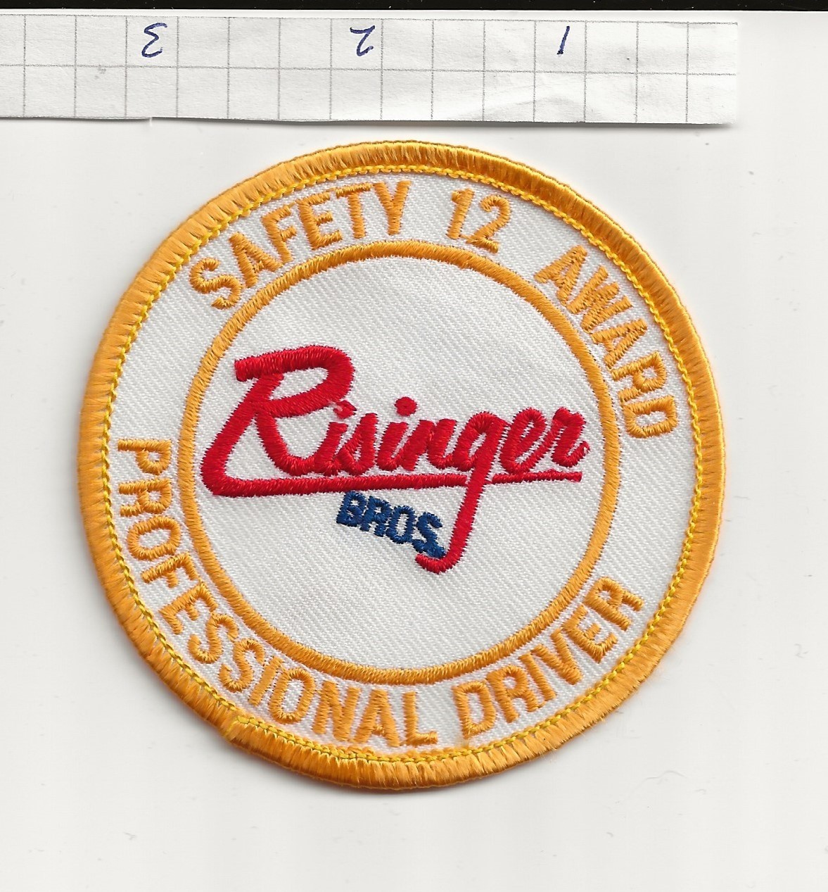Risinger Bros 12 yr safety award trucking company patch