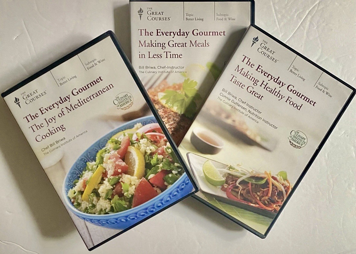 Everyday Gourmet -3 Complete Cooking Lessons Of  5 DVDs Chef Briwa Great Courses