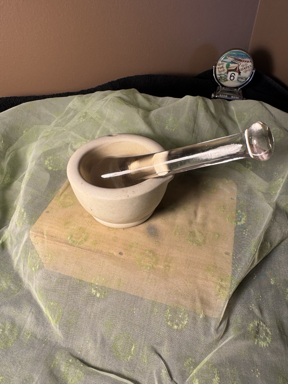 Antique ThomasMaddock’s Sons Co Mortar And Pestle 4/0 Acid Proof Apothecary