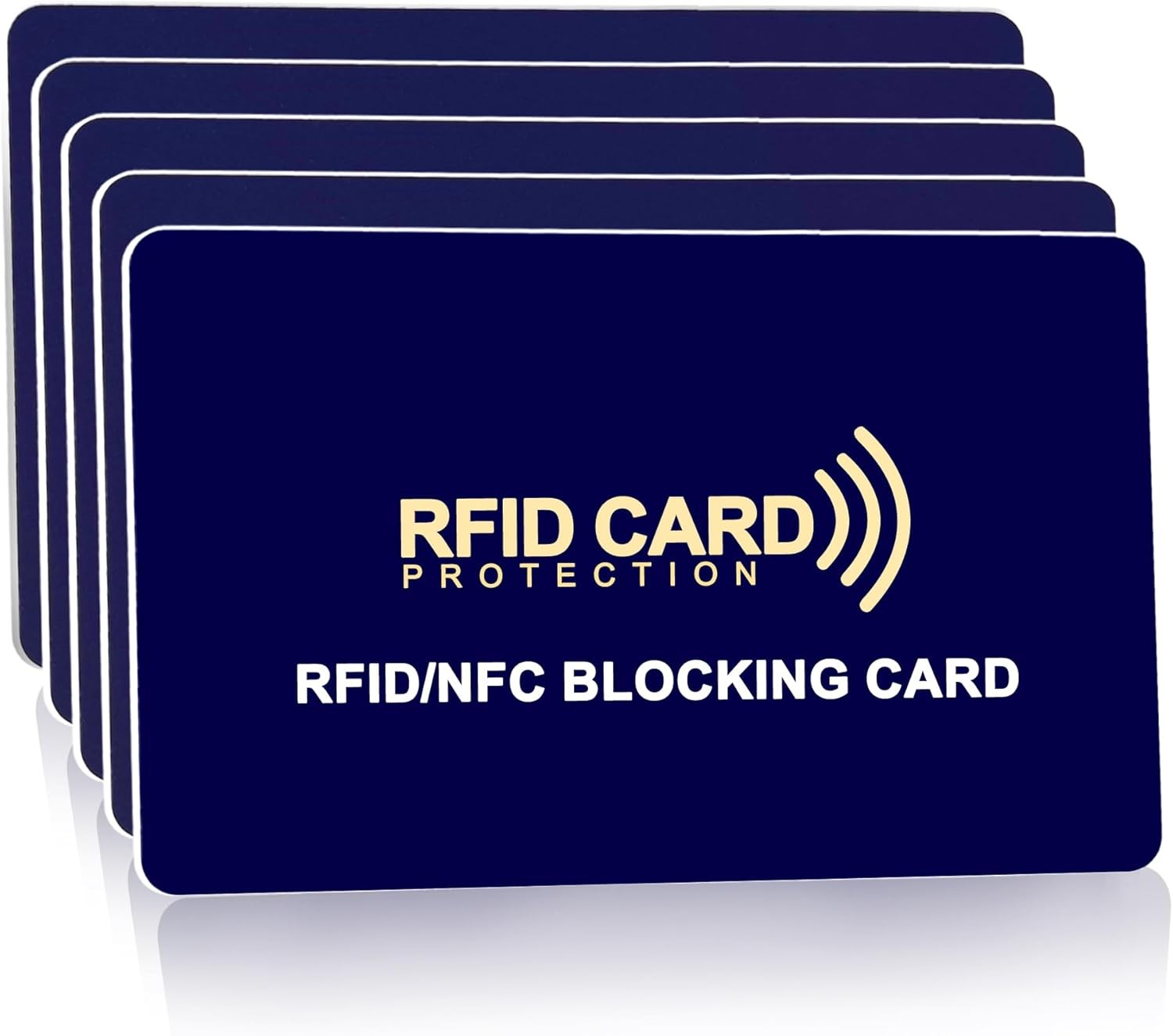 5-Pack RFID Blocking Cards | Contactless NFC/RFID Credit Card Passport Prote...
