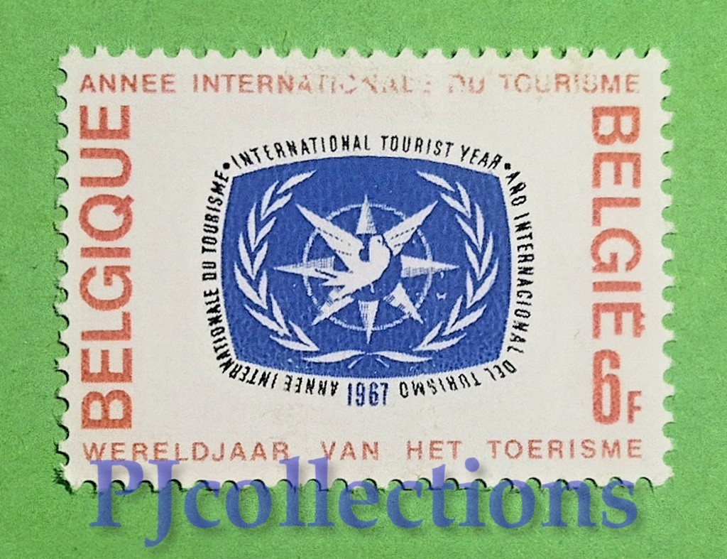 B1027- BELGIUM 1967 INTERNATIONAL YEAR OF TOURISM Fr. 6 MNH