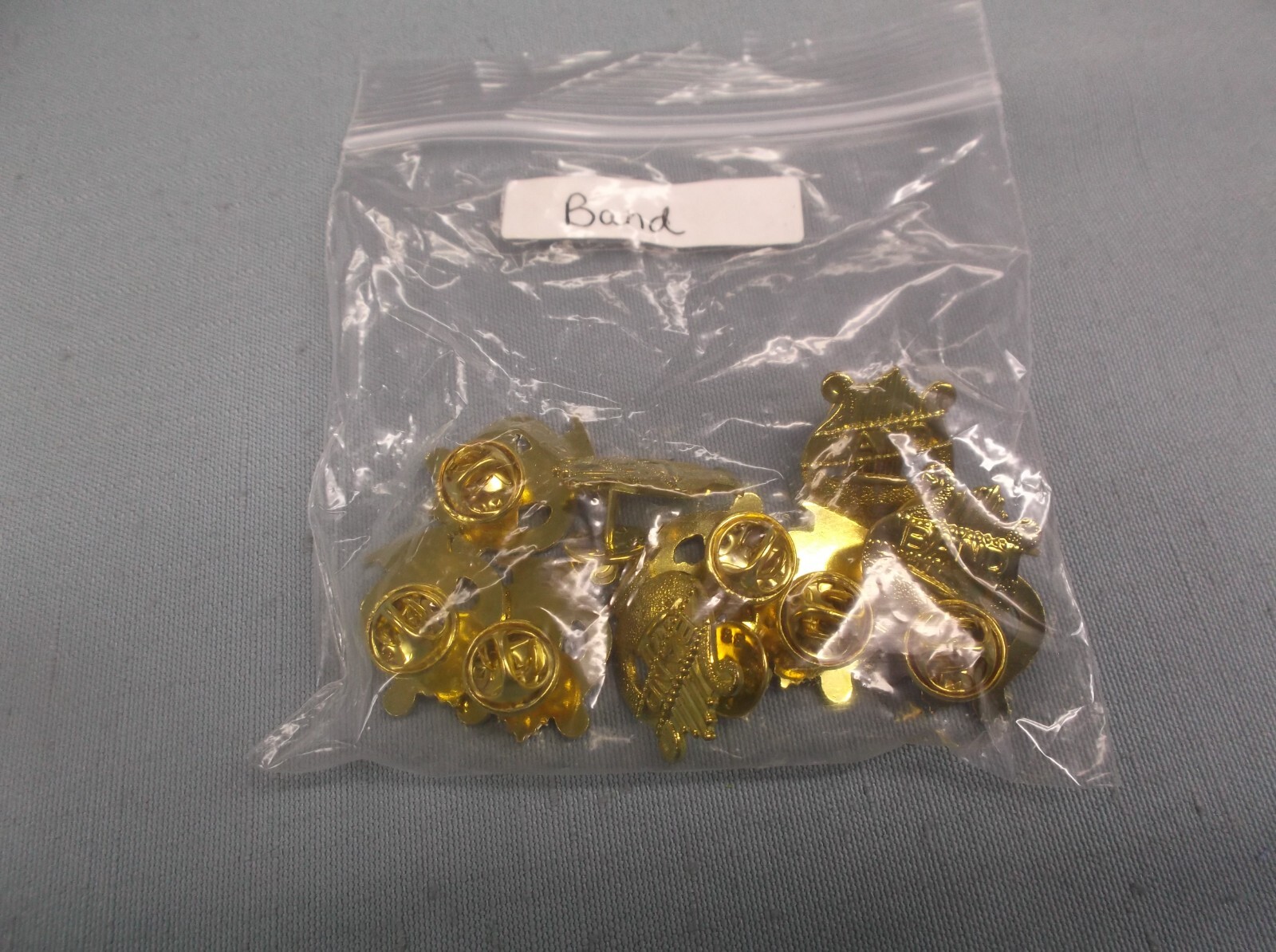 lot of 10 MUSIC lyre band SCHOOL LETTER JACKET CHENILLE SPORT AWARD PINS