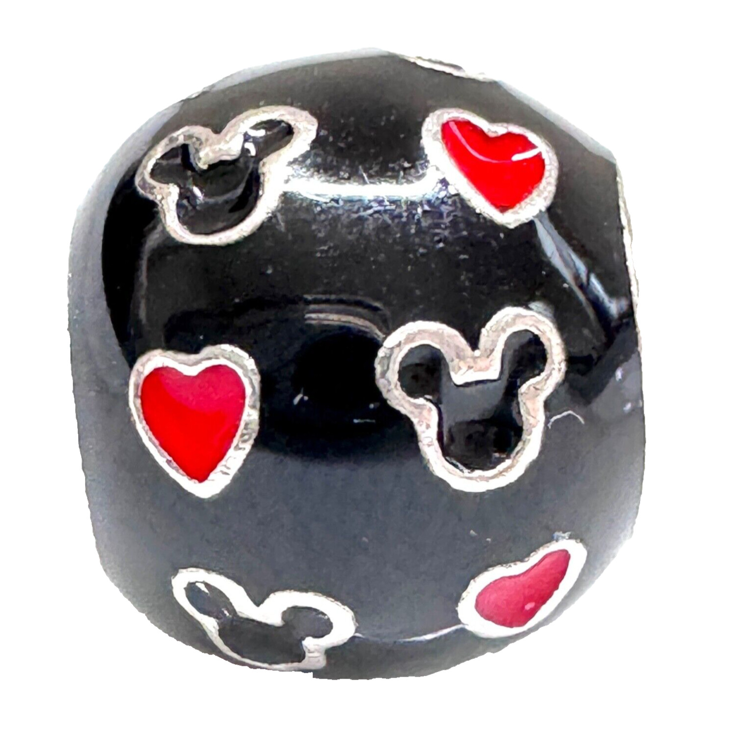 PANDORA Disney Sterling Silver Mickey & Hearts Charm 791477ENMX
