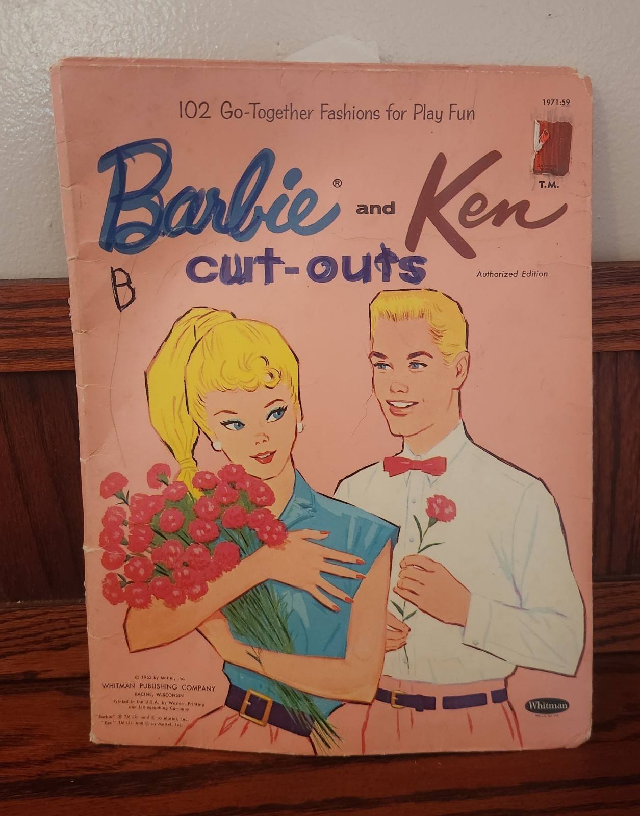 Barbie and Ken Cut-Outs Go Together Fashions Paper Doll Mattel 1962