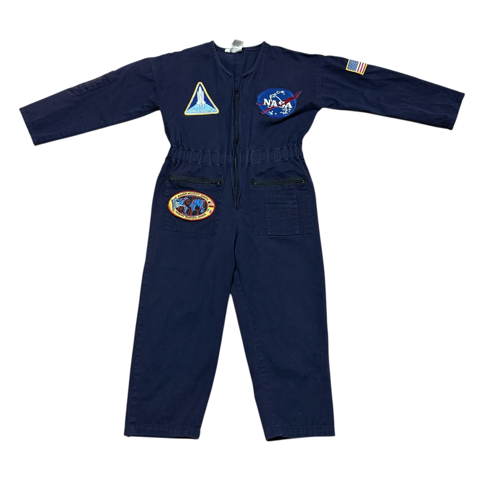 Vintage NASA Jumpsuit Youth 8 Blue Space Shuttle Astronaut Costume 90s