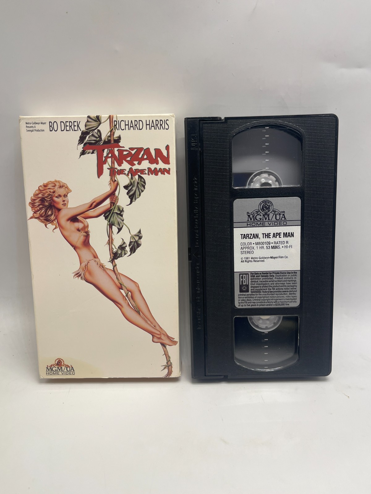 Tarzan the Ape Man VHS Bo Derek Richard Harris MGM UA Video 1981 Film Tested