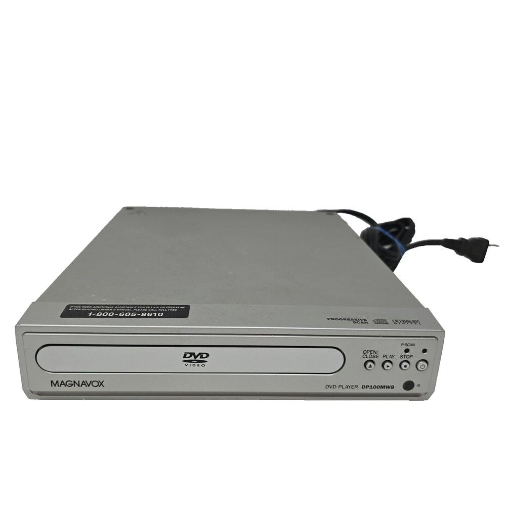 Magnavox DVD Player-DP100MW8 No Media Cable Or Remote Tested Works