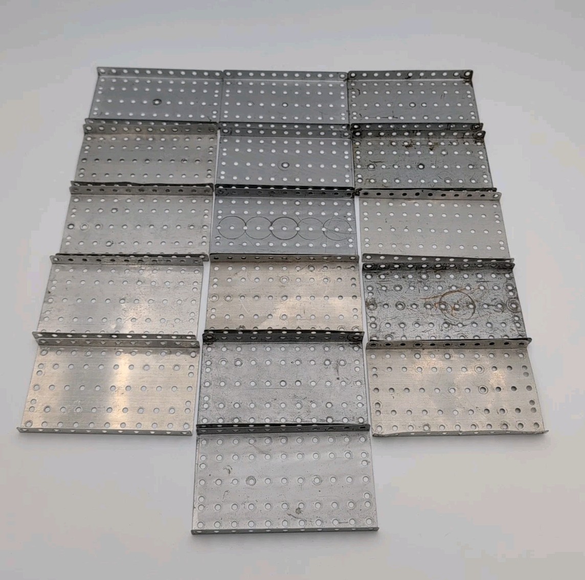 Gilbert Erector Set Part MD 3" X 5" Flanged Base Plate Lot of 16