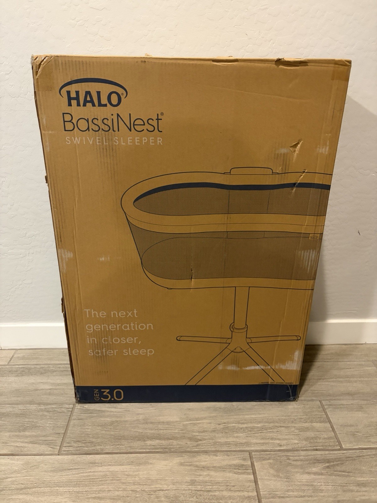HALO 4931 BassiNest Soothing Swivel Sleeper 3.0 Baby Bassinet Gray #9315