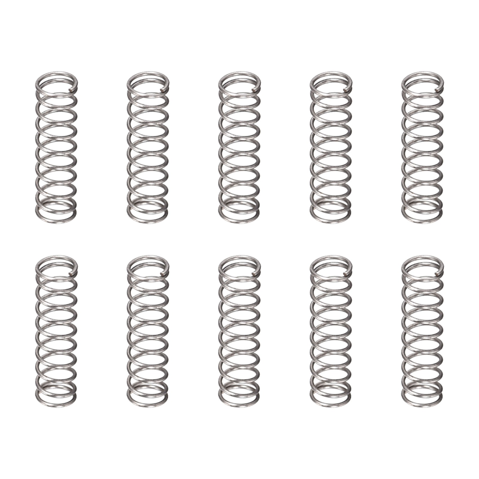 20Pack 0.4x4x15mm(DxODxL) Compression Spring Spring Steel Extension Spring Gray