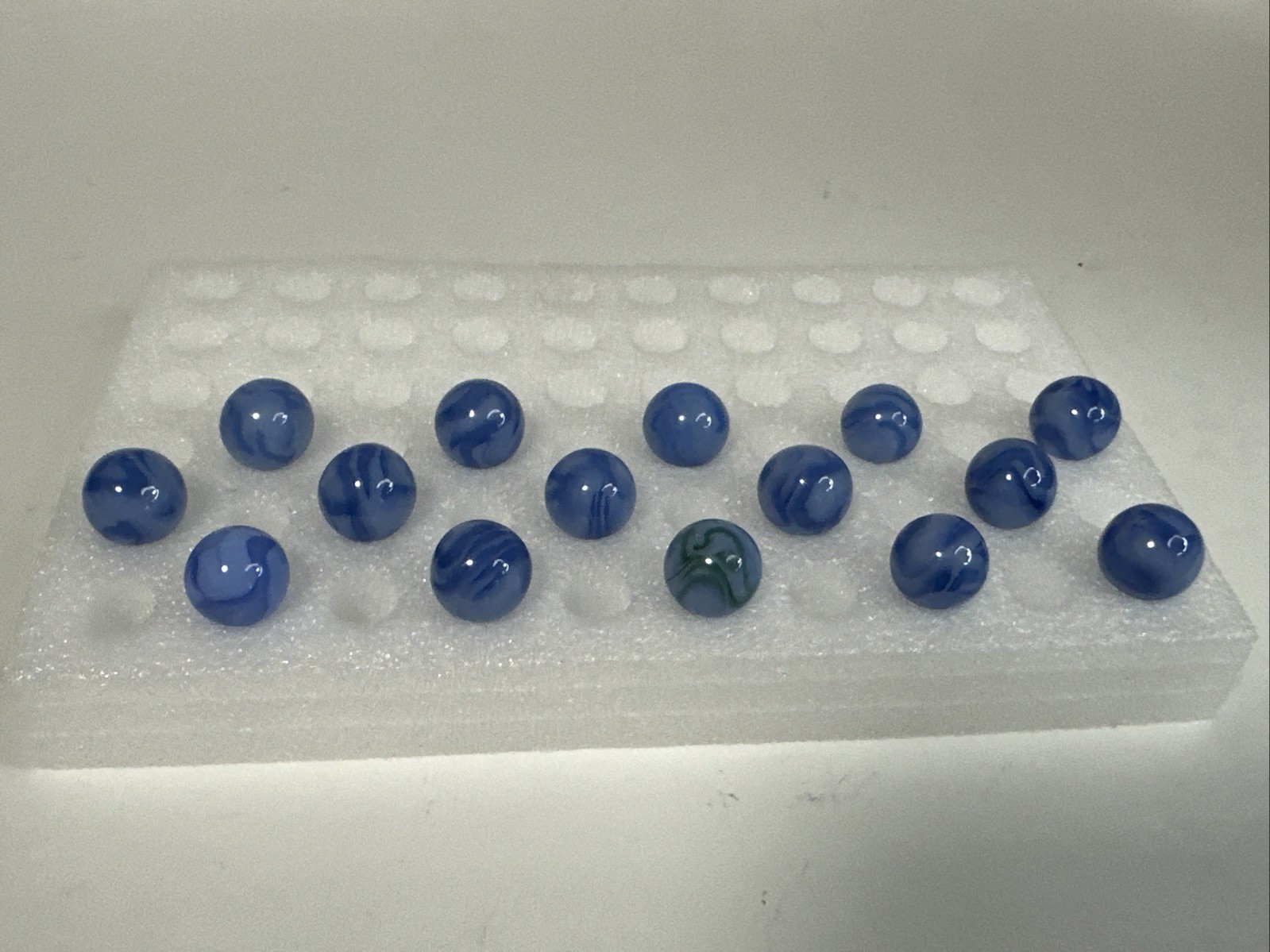 119 Nice Lot Of 15 Vintage Alley Agate Swirl Marbles!