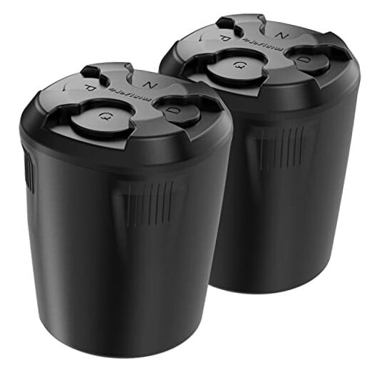  Coin Holder for Car, High Capacity Coin Holder, Universal Car 2 Pack Black