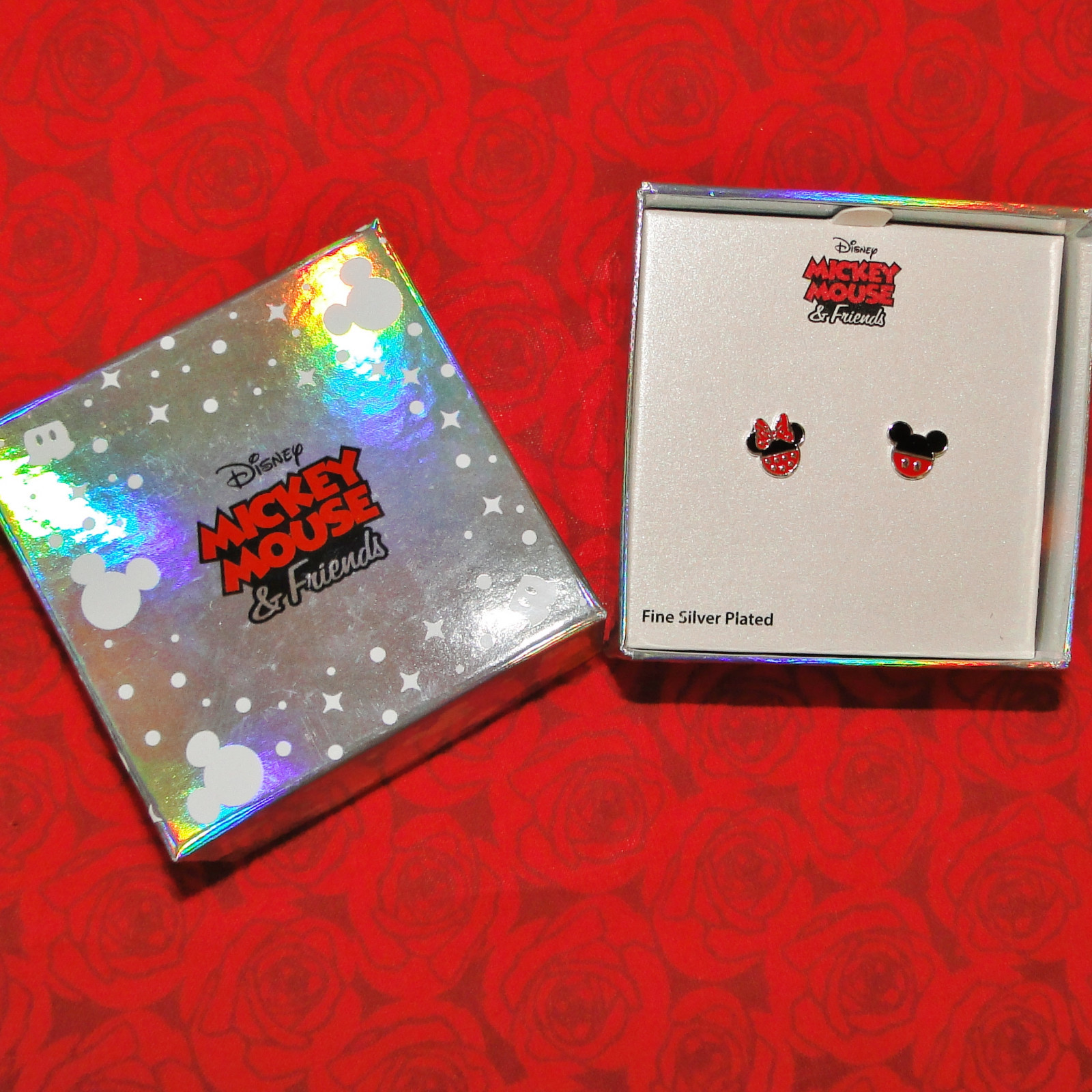 Disney Mickey & Minnie Mouse Enamel Pierced Earrings