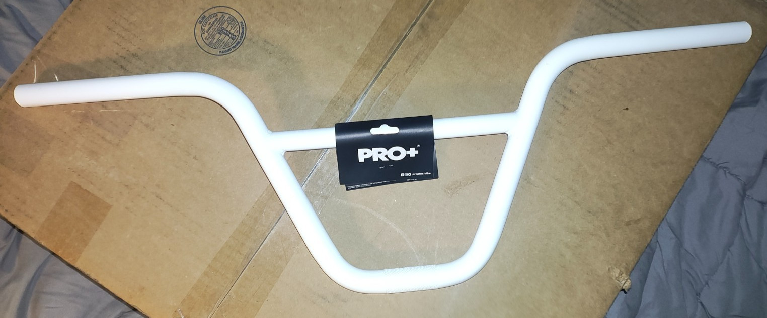 Pro+ White BMX Handlebars