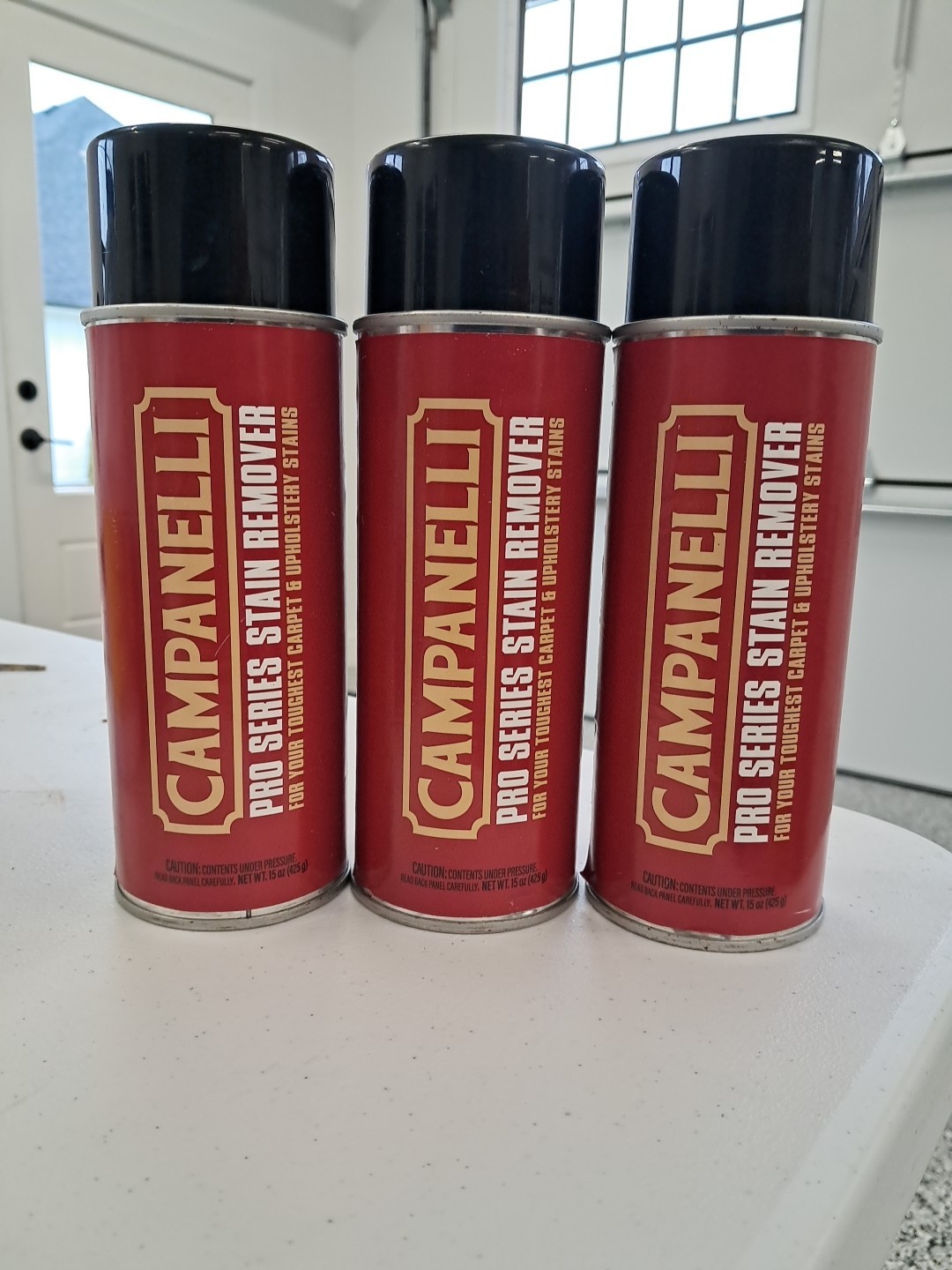 3 X Campanelli Pro Series Carpet and Upholstery Stain Remover. 15oz NEW!