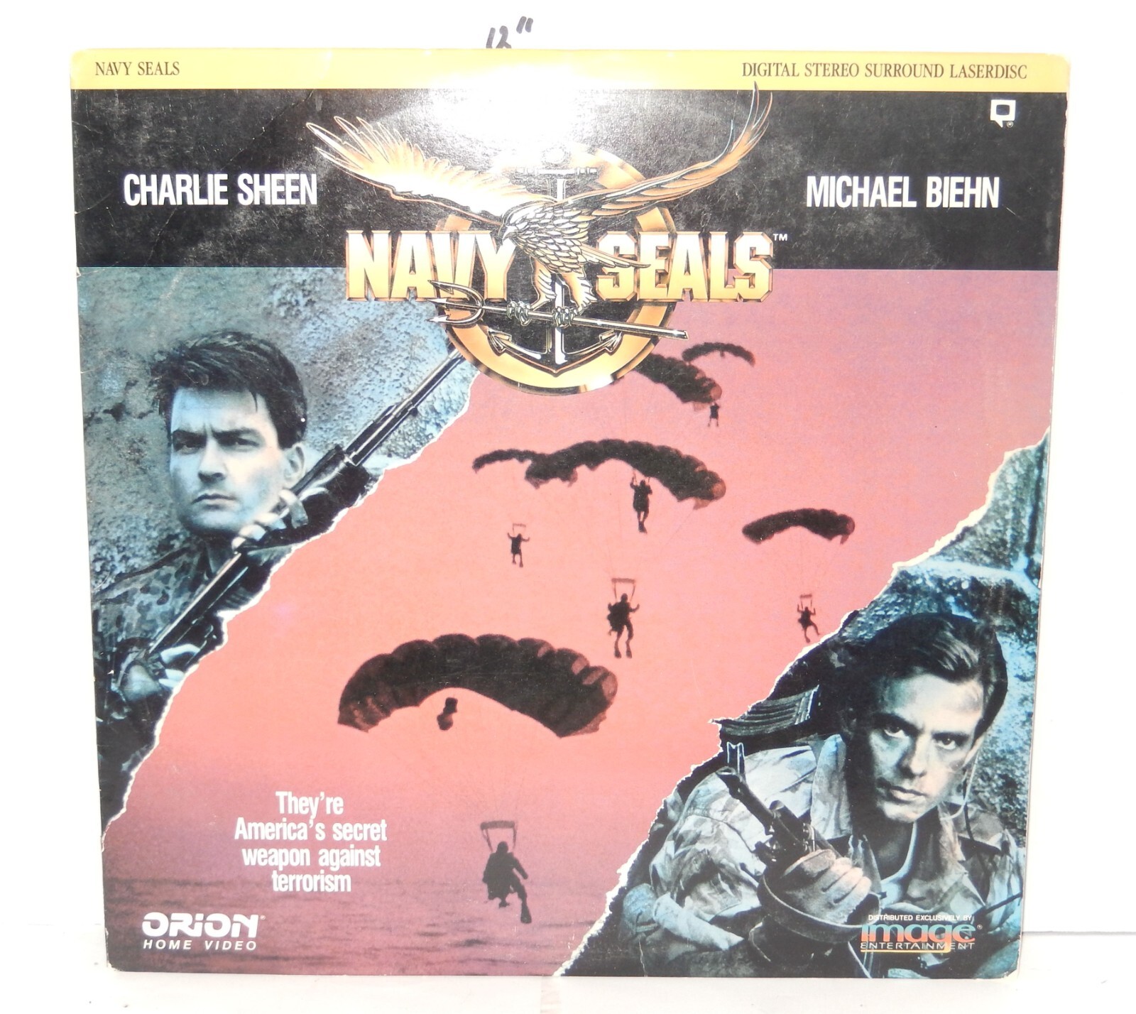 Laser Disc 1991 Navy Seals Charlie Sheen Michael Biehn Laserdisc