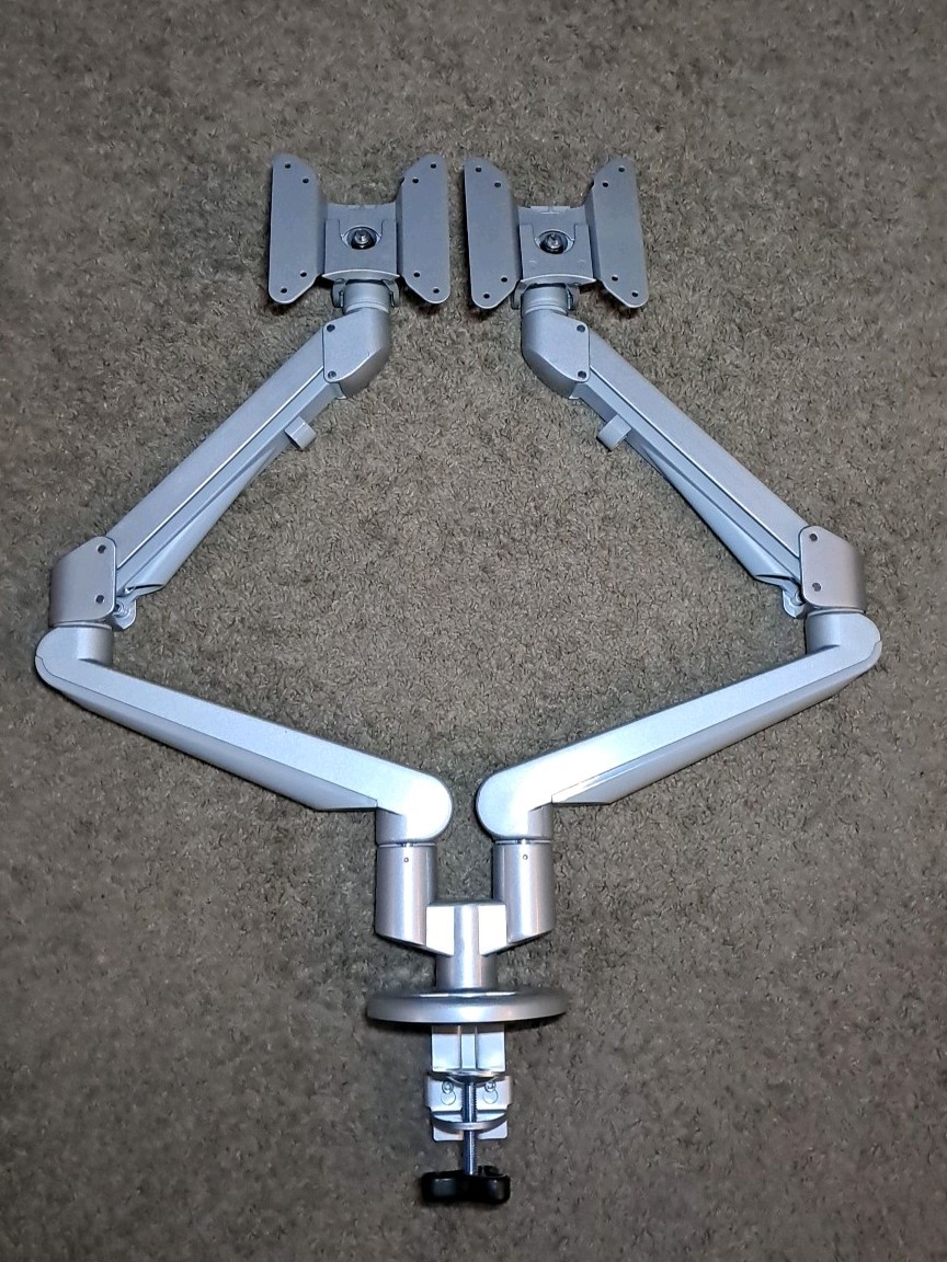 Heavy Duty Dual Arm Monitor Stand Desk Mount Adjustable Tension ESI EDGE2