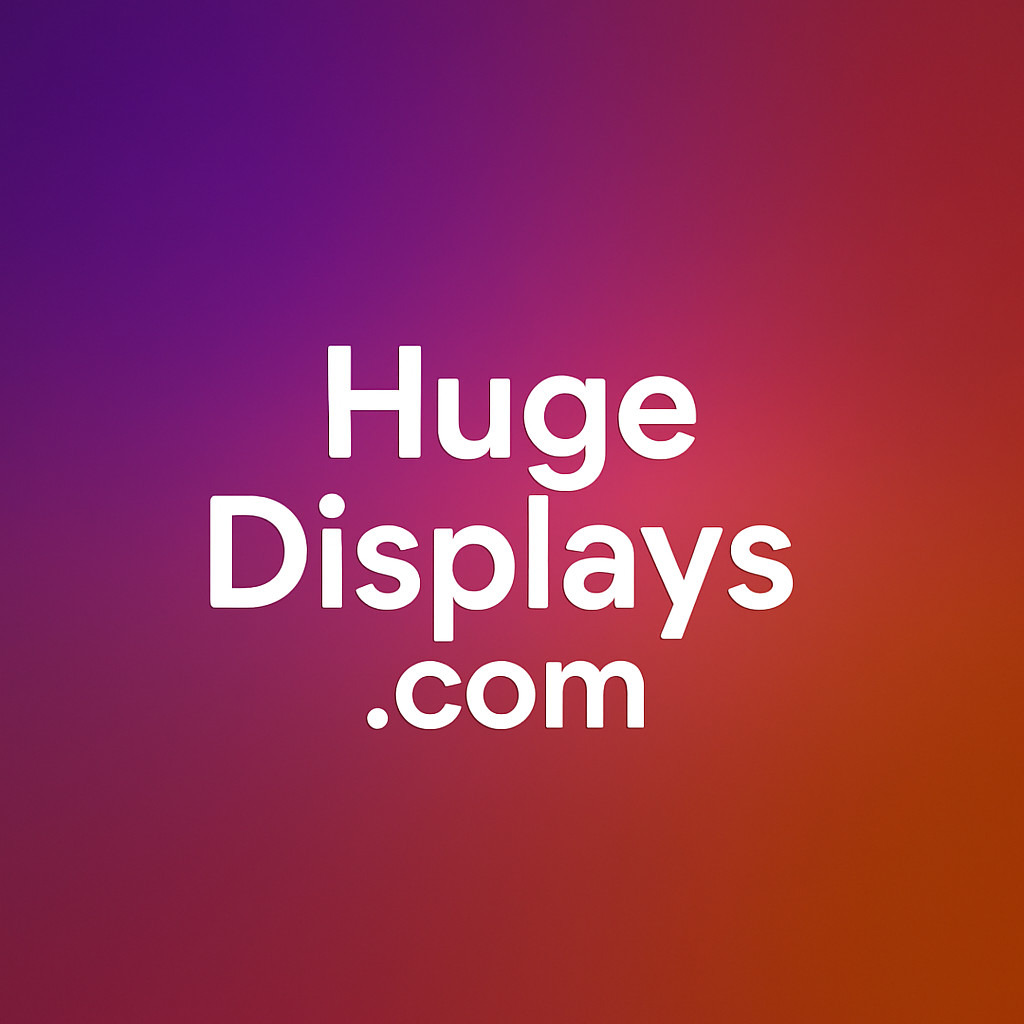 HugeDisplays.com - Premium 2-Word .COM Domain Name Displays Signage LED