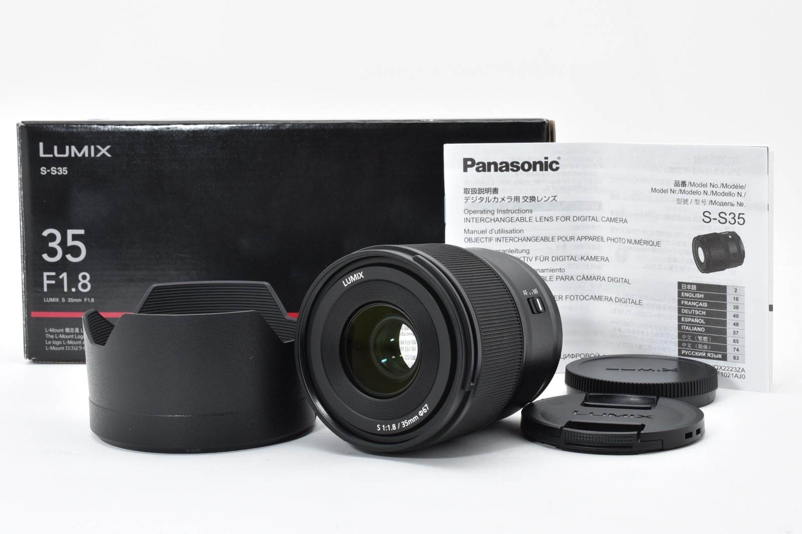 [Unused] Panasonic LUMIX S 35mm f/1.8 Wide Angle Lens for Leica L-Mount JAPAN