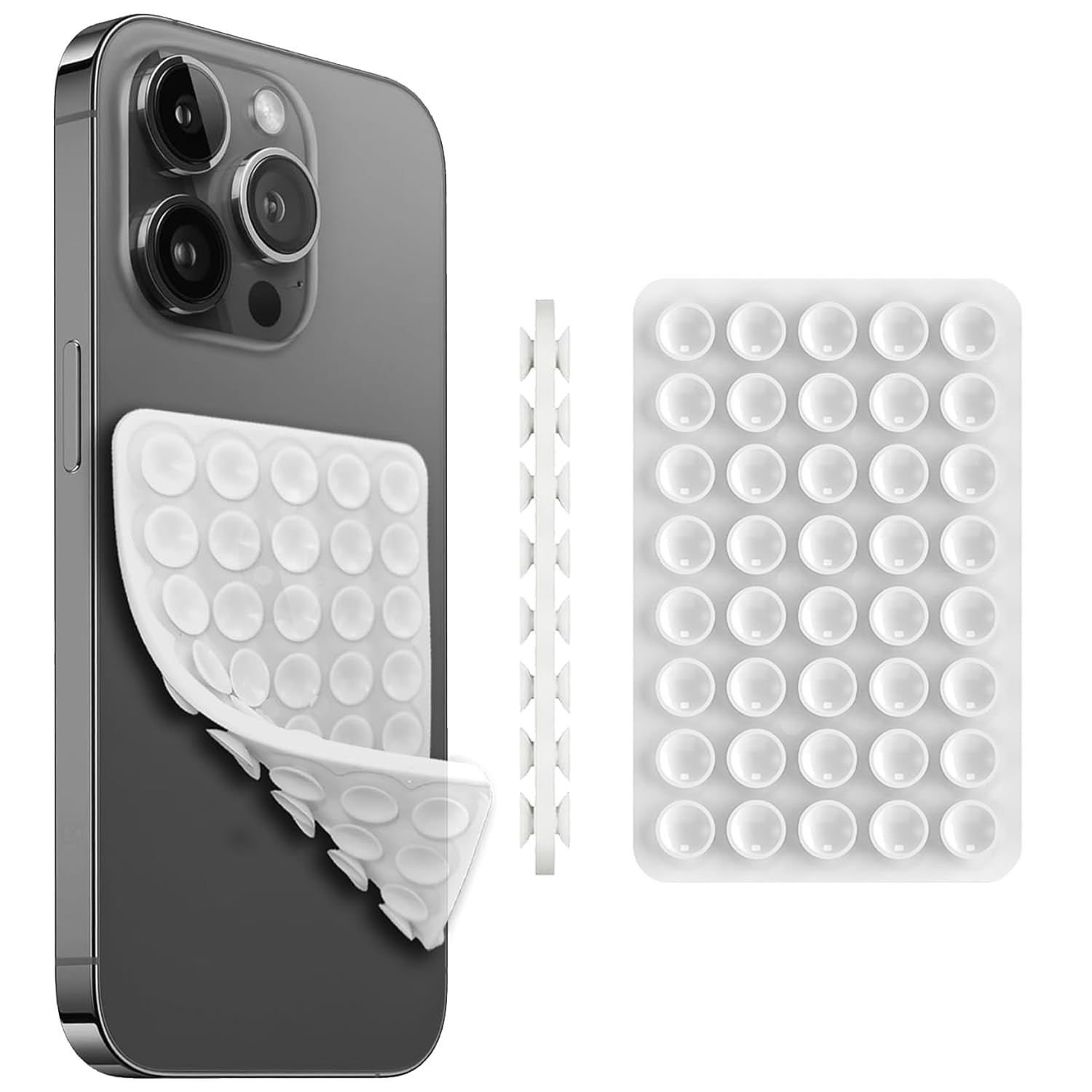 Double-Sided Suction Phone Grip(Transparent), Case Translucent 
