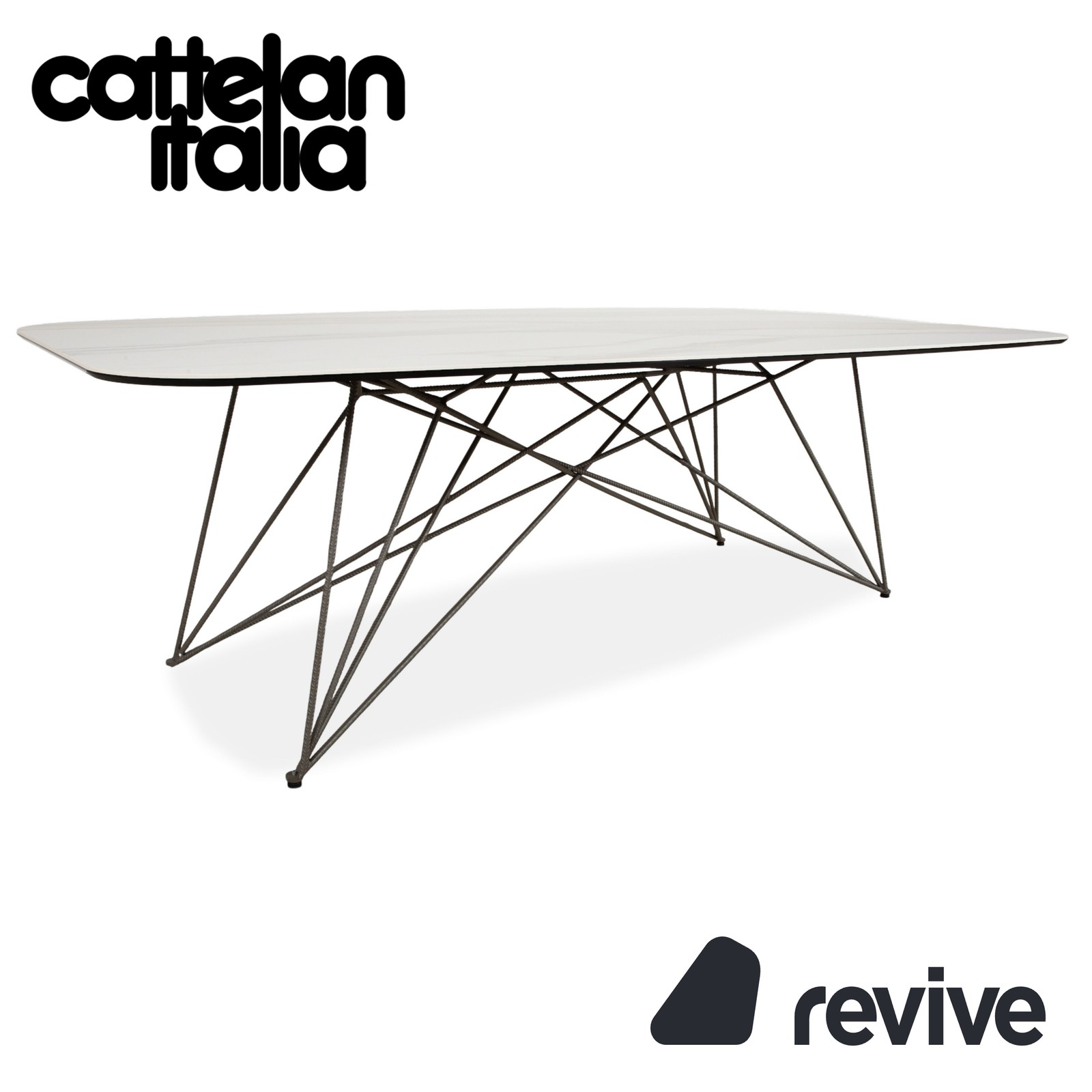 Cattelan Italia Gordon Céramique Table à Manger Crème Salle