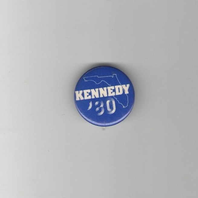 1980 pin DEMOCRATIC PRIMARY pinback Ted KENNEDY Campaign button FLORIDA