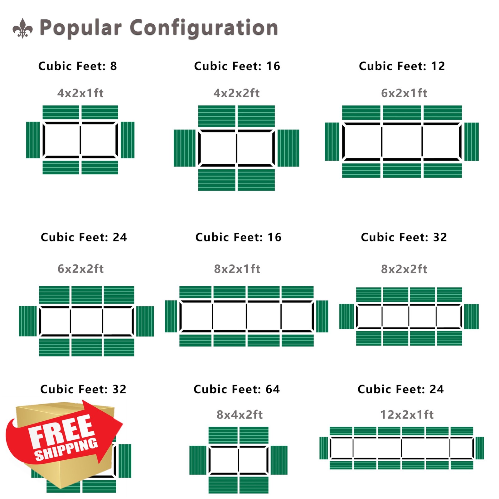Nedenyou 2PCS 6x2x1FT Galvanized Raised Garden Bed Silver Planter