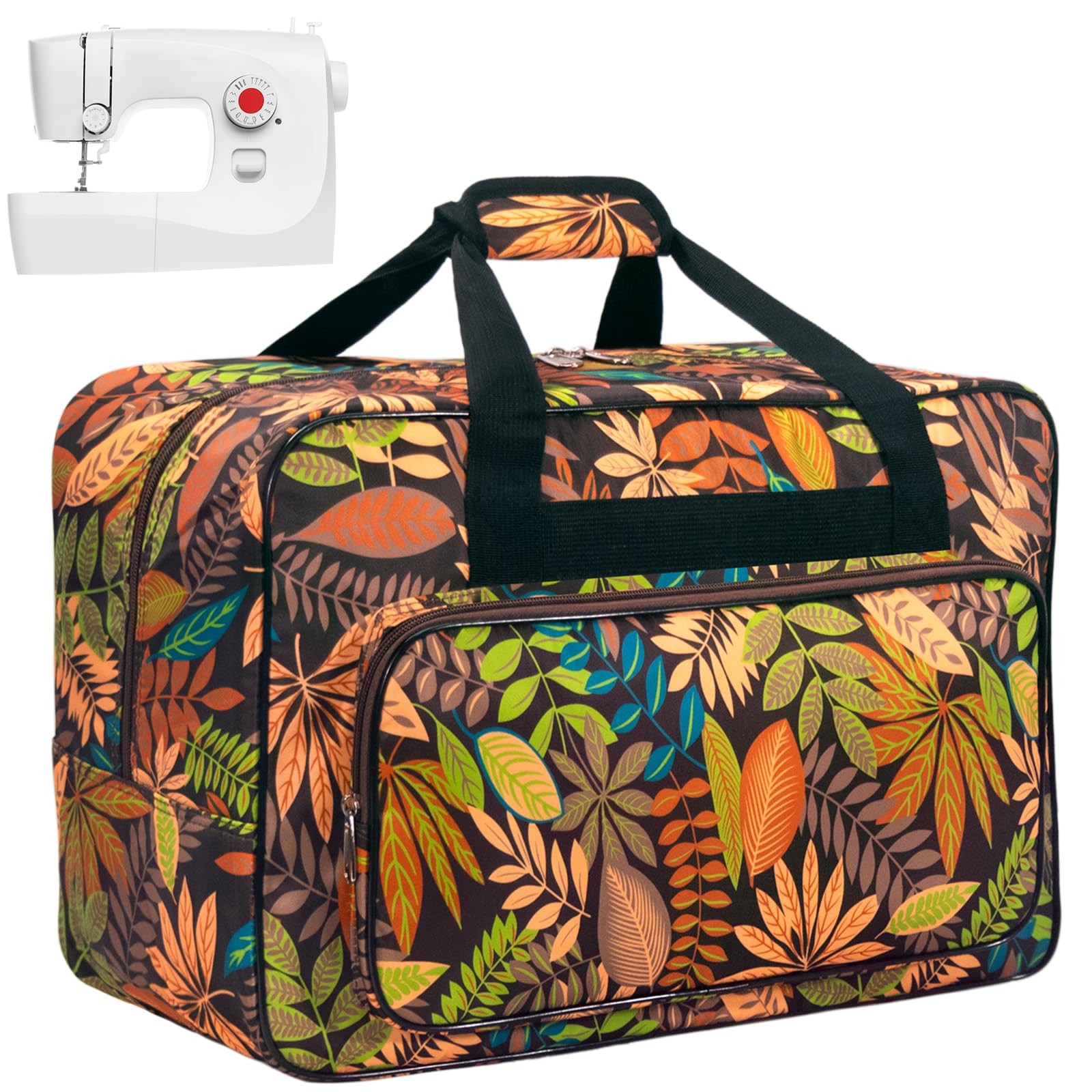 Haroranax Sewing Machine Carrying Case，Sewing Case Brown 