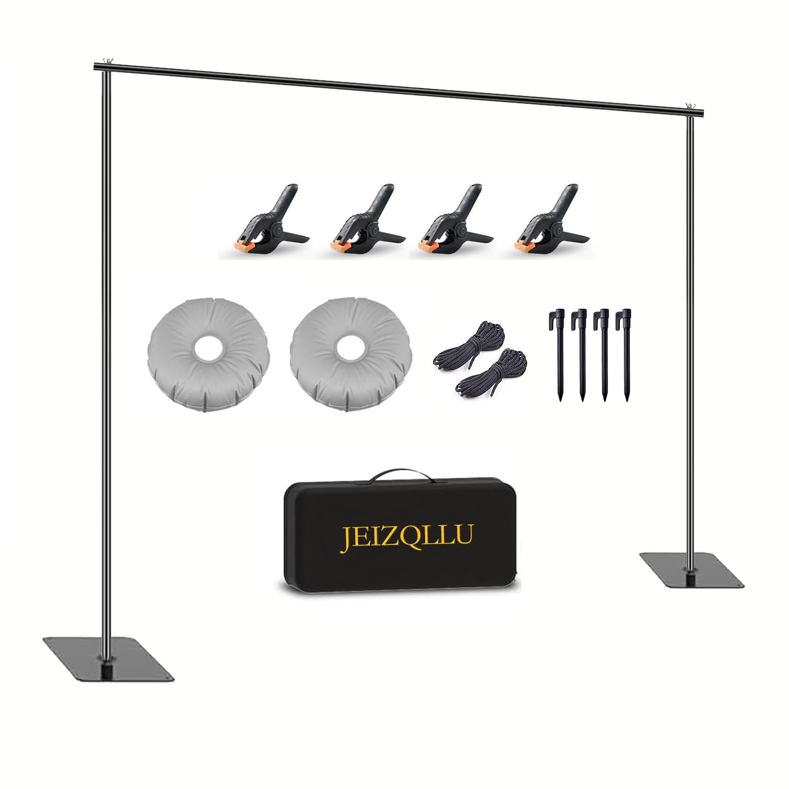 Backdrop Stand, 6.5ft Height 9ft Width Adjustable Photography Background Supp...