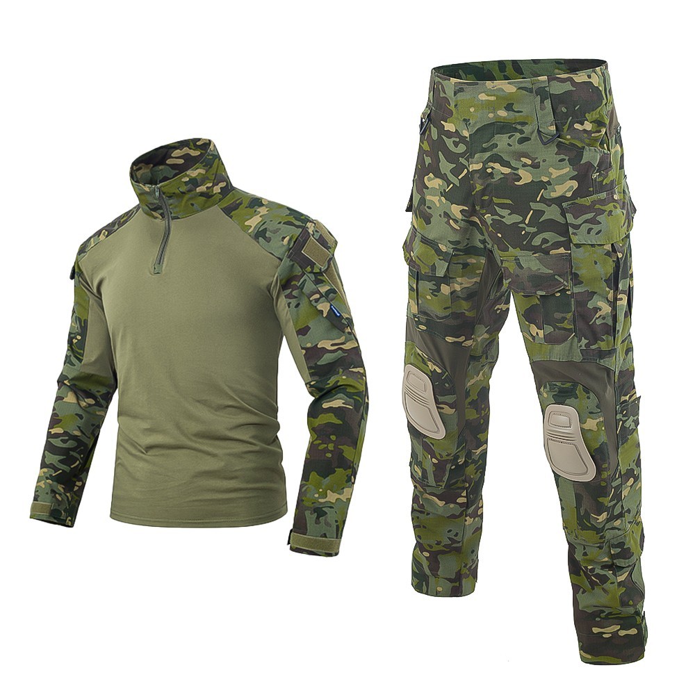 Tactical G3 Combat Suit Shirt & Pants BDU Uniform Assault Camo Airsoft