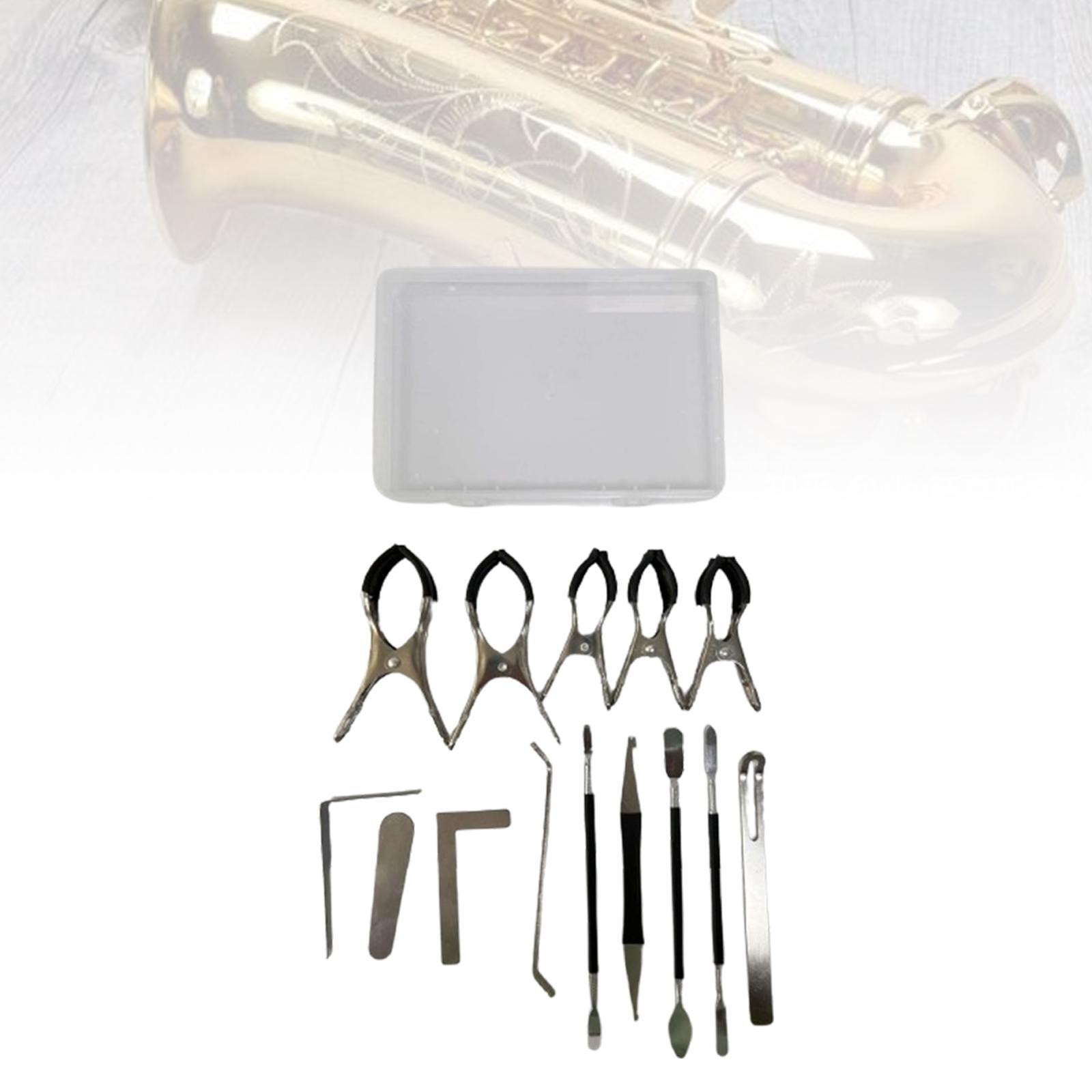 14 Pieces Saxophone Repair Tool Set Spring Pin Removing Pliers Sax Repair Kit