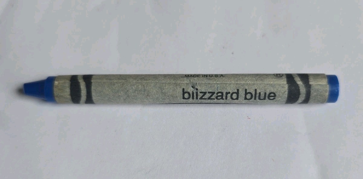 Crayola Crayon Blizzard Blue Retired Color Rare Single Crayon Vintage Binney
