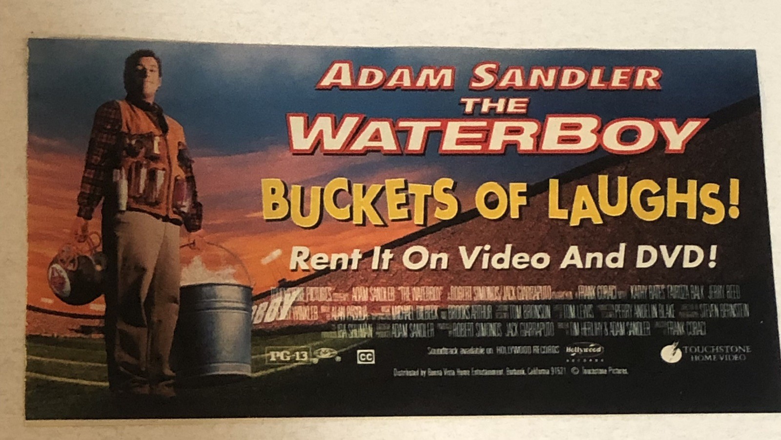Water boy Movie Adam Sandler Henry Winkler Vintage Print Ad Tpa27