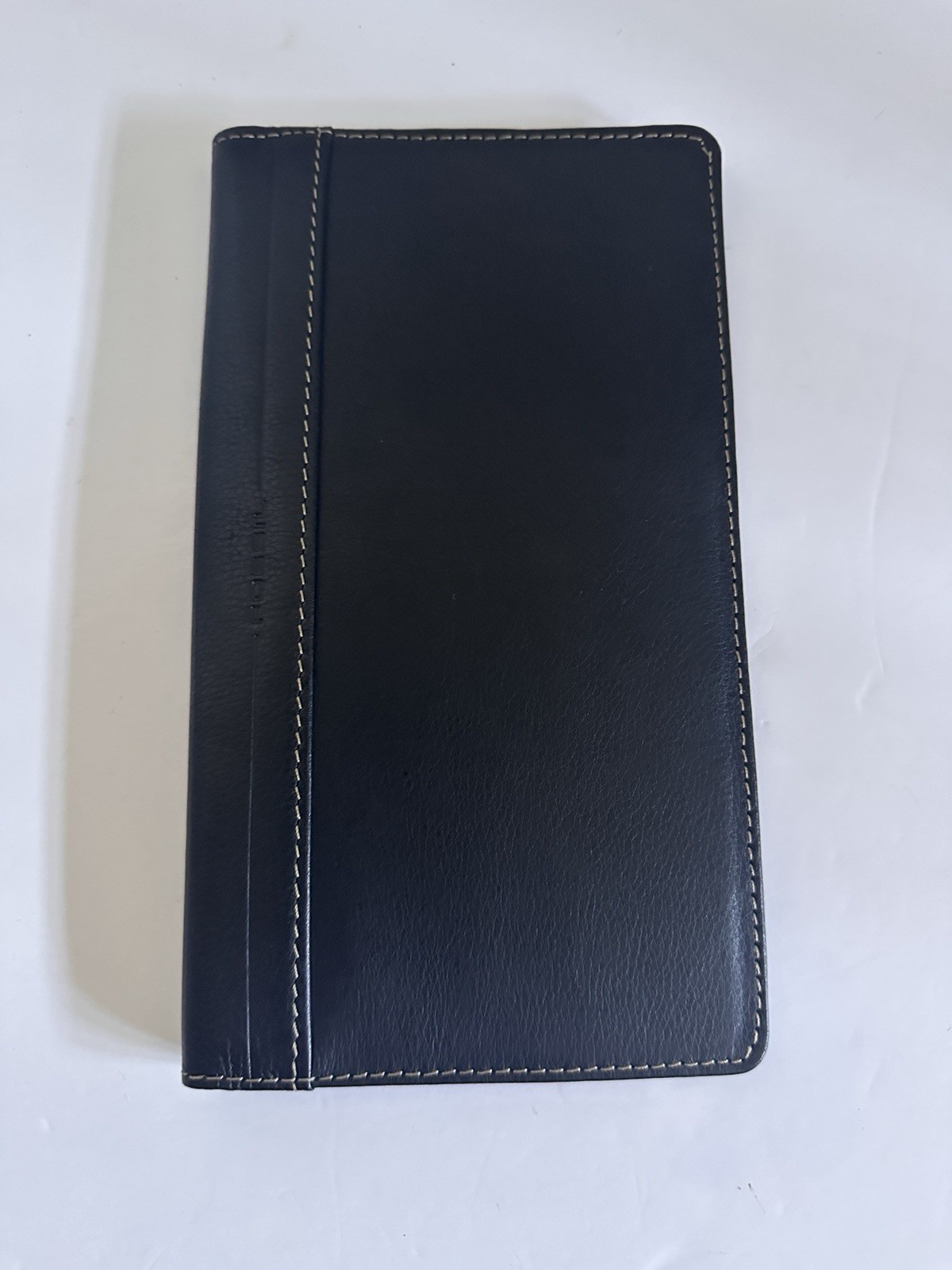 Fossil Black Leather Passport Holder Wallet Credit Card ID Organizer EUC