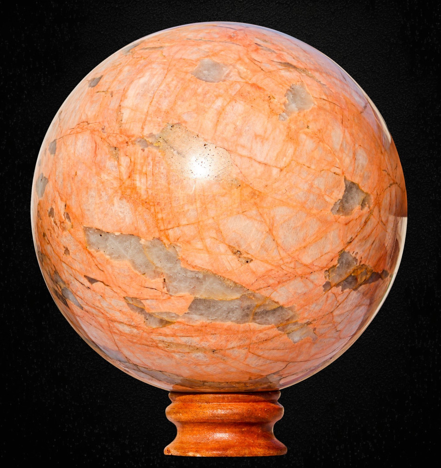 135MM Pink Rosophia Sphere Natural Crystal Healing Chakra Balance Gemstone Ball