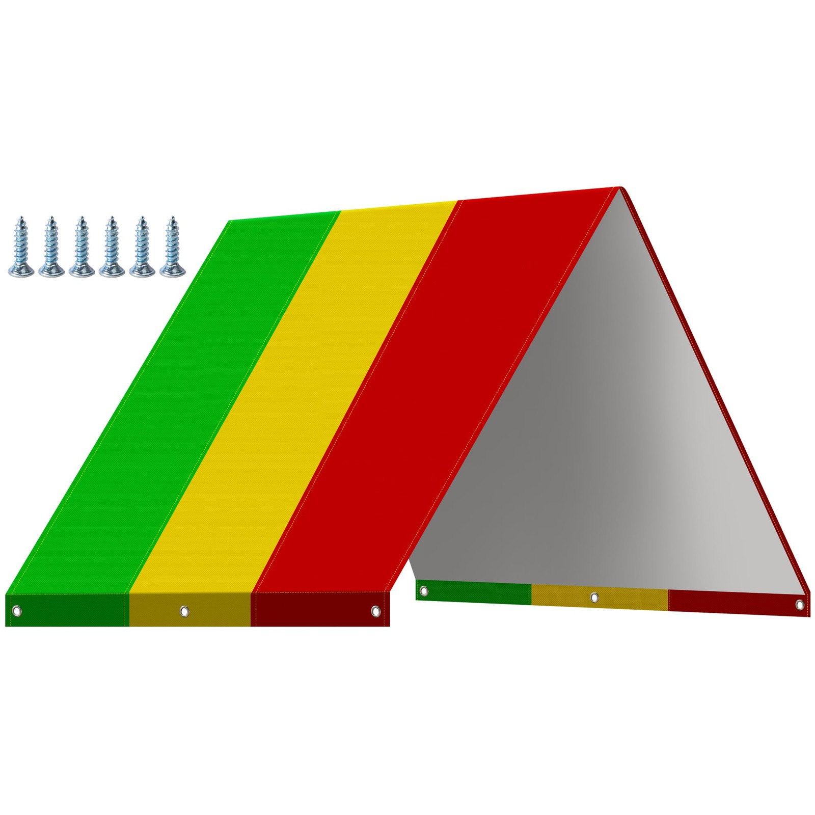 Alpurple Swing Set Replacement Tarp- 52" x 90" 52 x 89 inch, Green Yellow Red 