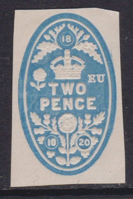 GB 1920 Fiscal 2d postal stationary cut out VGC