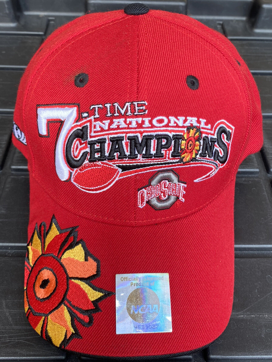 NWOT Ohio State Buckeyes Football 7 Time National Champions Top Of The World Hat