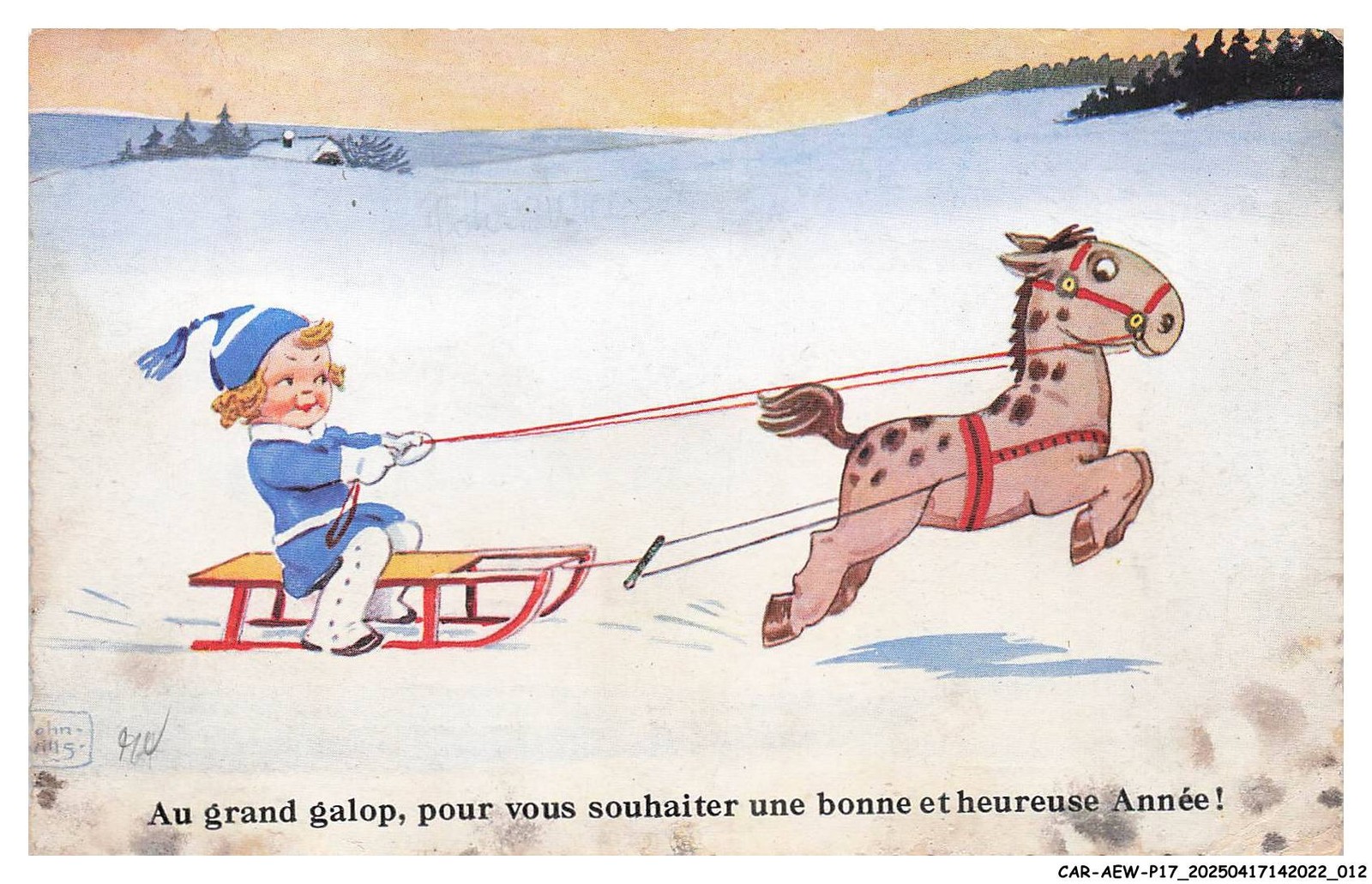 CAR-AEWP17-0944-ILLUSTRATEUR - Galopage On La Snow