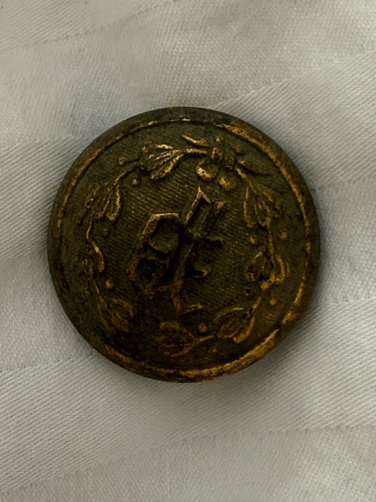 Antique Brass Uniform BUTTON marked New York round